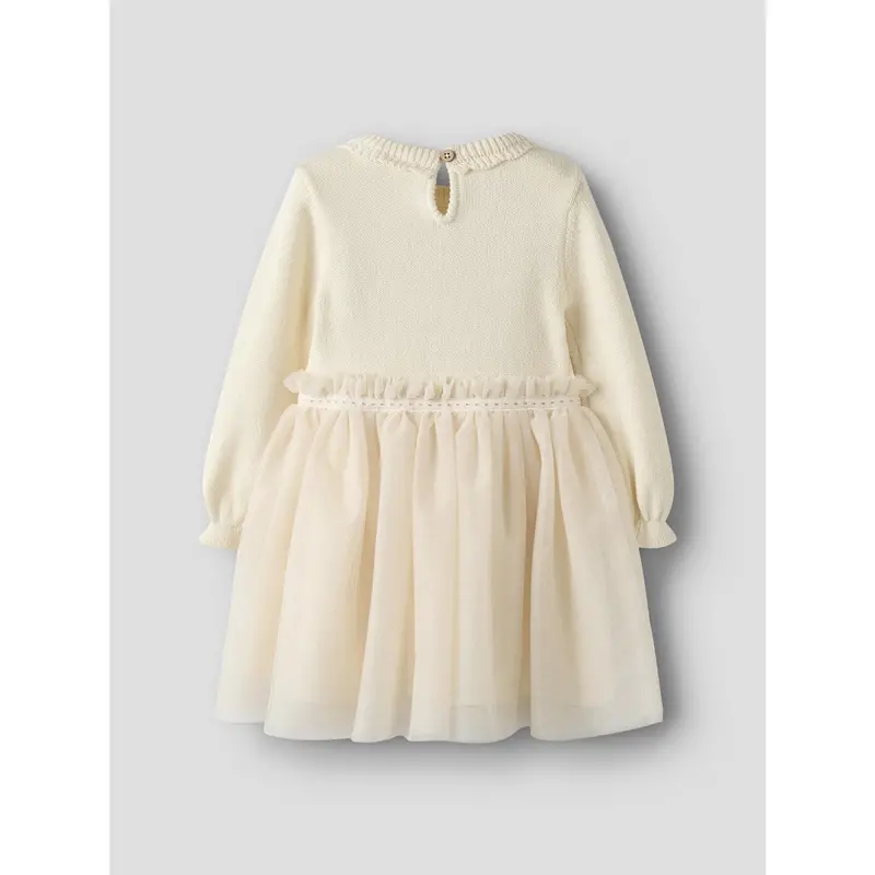 Lil'atelier Pistachio Shell Nmfsarina Ls Strik Kjole Lil 4