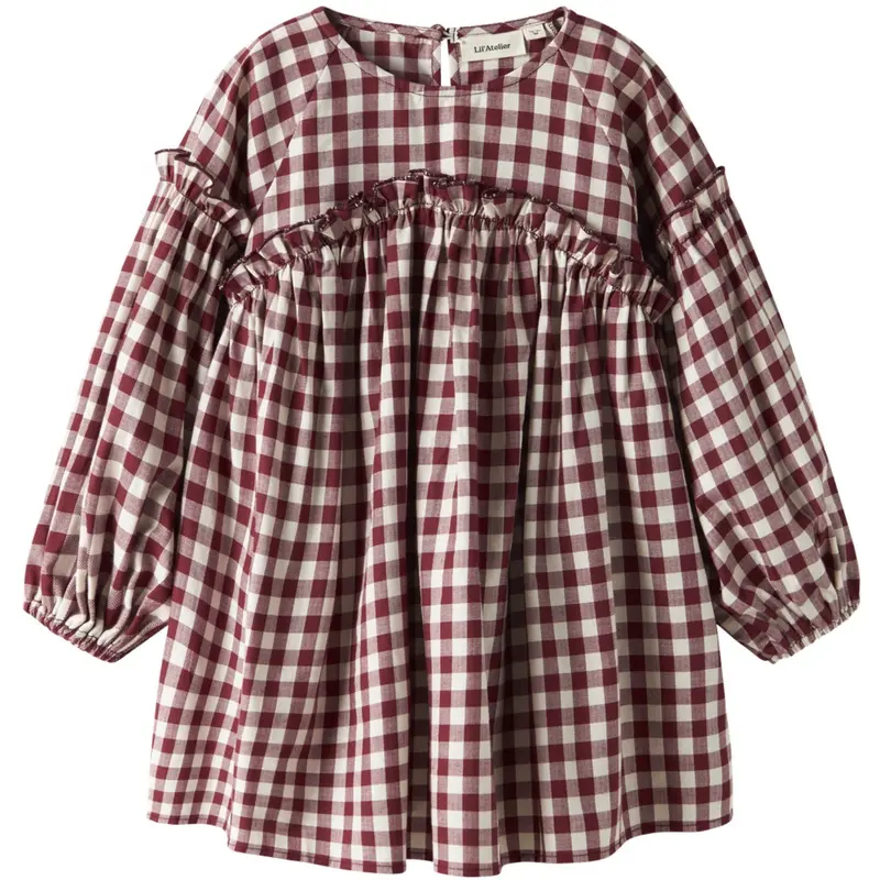 Lil'atelier Red Dahlia Nmfrio Ls Loose Kjole Lil 1
