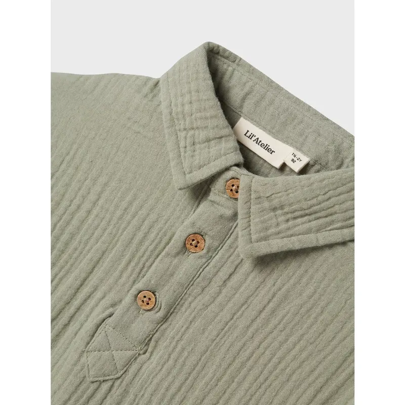 Lil'atelier Seagrass Janu Loose Skjorte 3