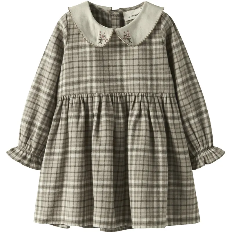 Lil'atelier Sepia Tint Nmfrebel Ls Kjole Lil 1