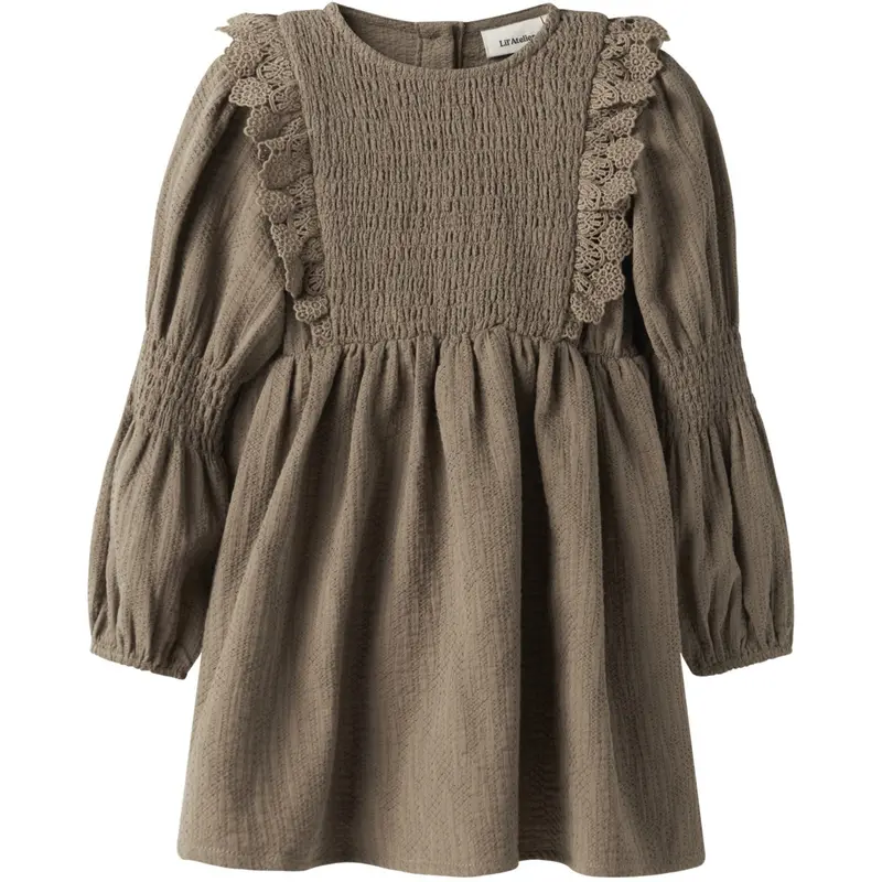 Lil'atelier Sepia Tint Nmfrosita Liu Ls Kjole Lil 1