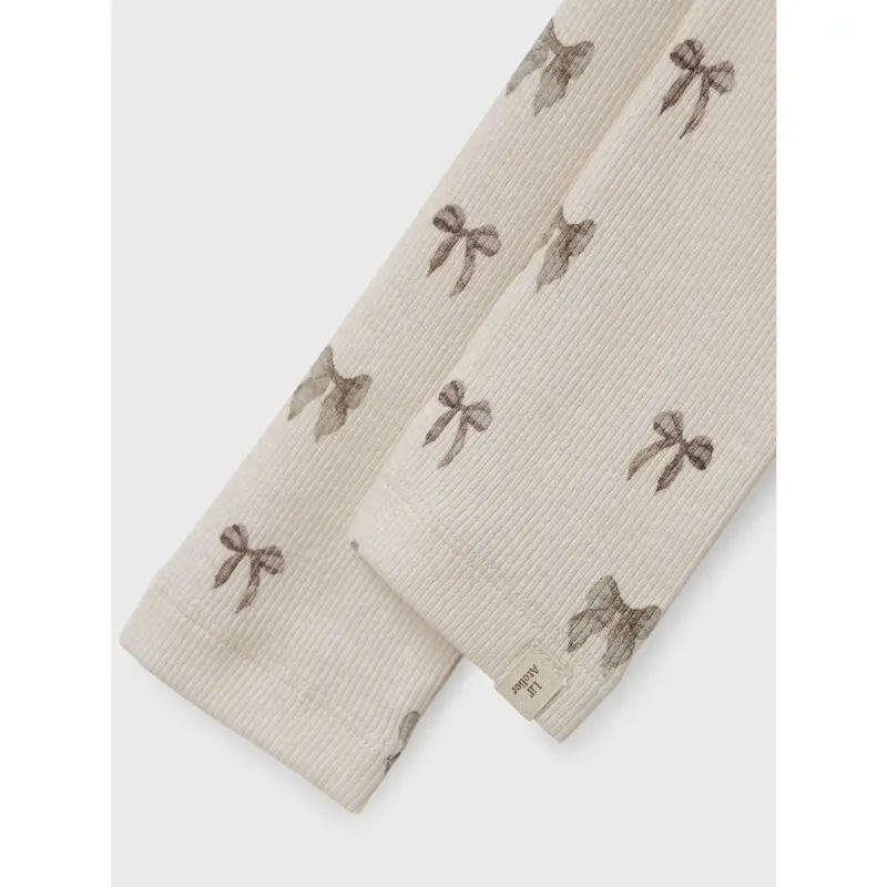 Lil'atelier Silver Peony Bow Nmfgavo Efi Slim Leggings Lil Noos 2