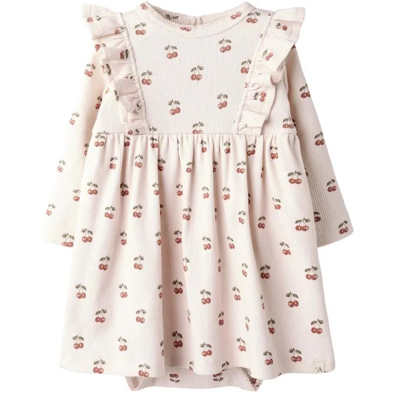 Lil'atelier Silver Peony Cherry Nbflavo Ena Ls Reg Body Kjole 1