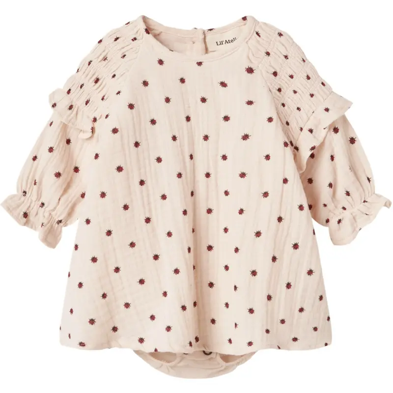 Lil'atelier Silver Peony Nbflilia Ls Loose Skjorte Kjole Body Lil 1
