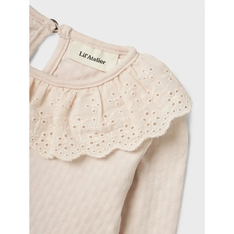 Lil'atelier Silver Peony Nmfkira Ls Slim Top Lil 2