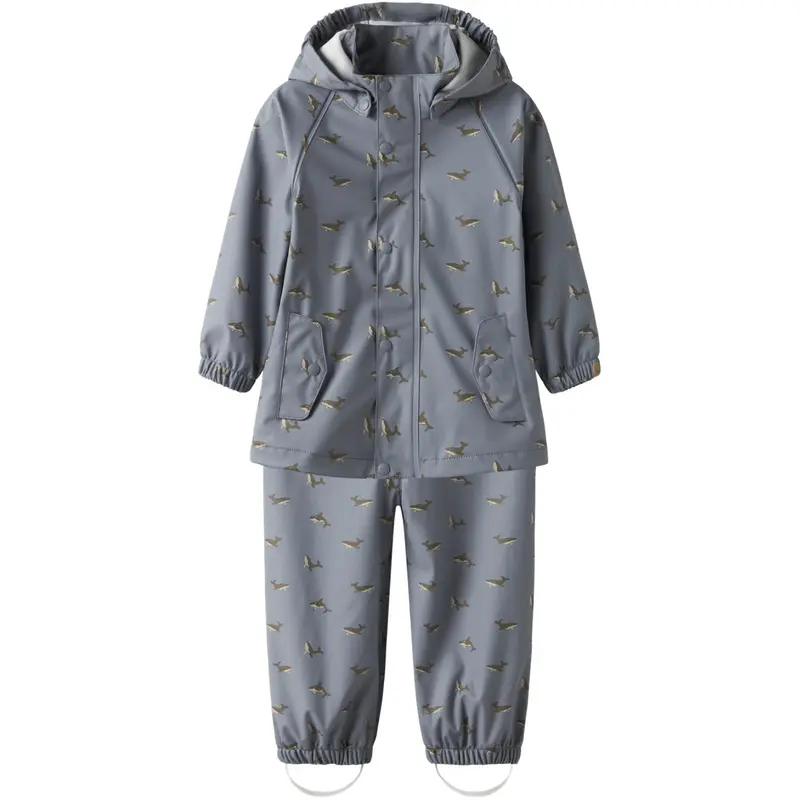 Lil'atelier Tradewinds Whale Nmmladry10 Rain Sæt Aop Fo Lil 1