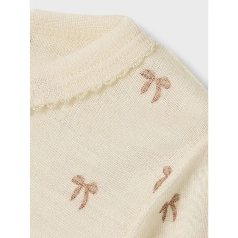 Lil'atelier Turtledove Melange Nmfnalu Wo/Mo Ls Slim Top Lil 3