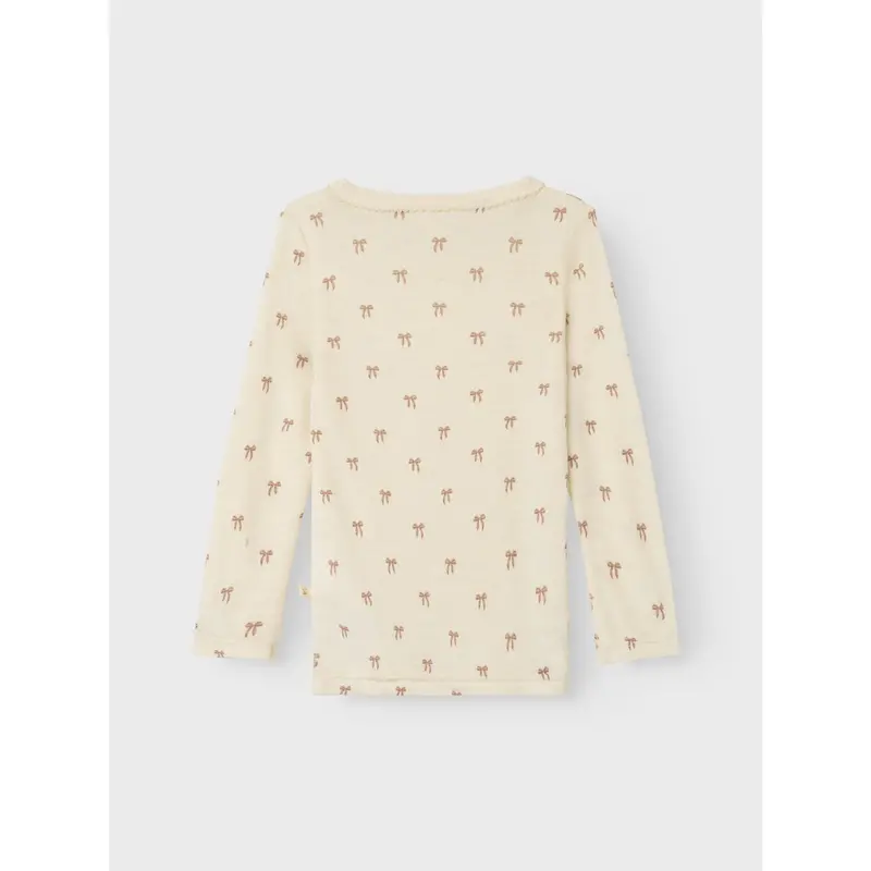 Lil'atelier Turtledove Melange Nmfnalu Wo/Mo Ls Slim Top Lil 4