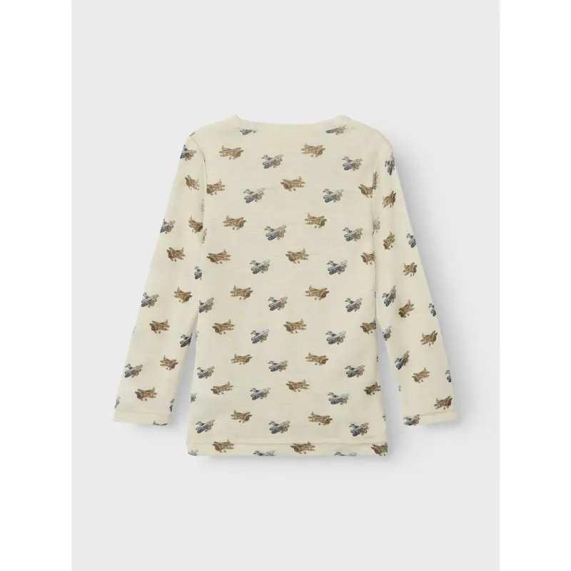 Lil'atelier Turtledove Melange Nmmnalu Wo/Mo Ls Slim Top Lil 3