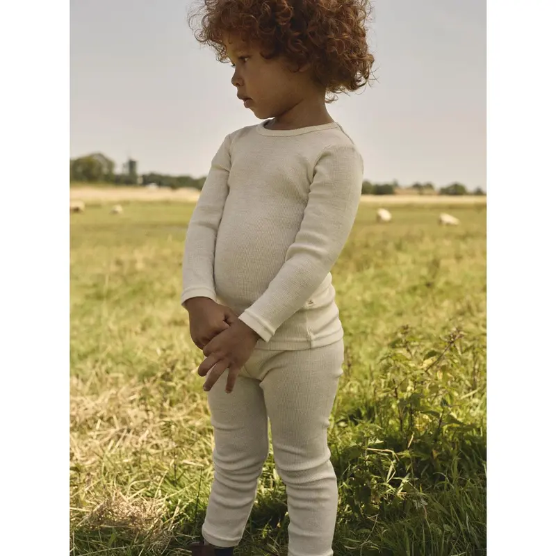 Lil'atelier Turtledove Melange Nmnnalu Rib Wo/Mo Slim Leggings Lil 2