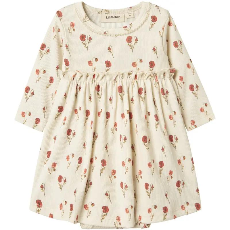 Lil'atelier Turtledove Nbflavo Eko Ls Body Kjole Lil 1