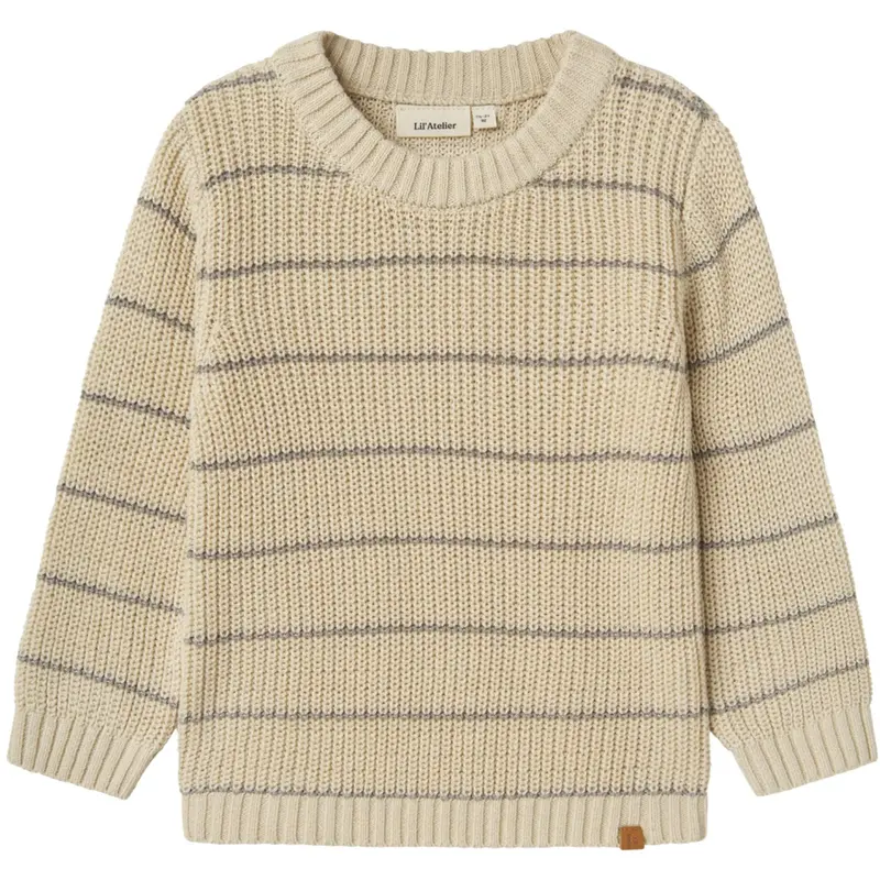 Lil'atelier Turtledove Nmmemlen Ls Strik Stripes Lil 1