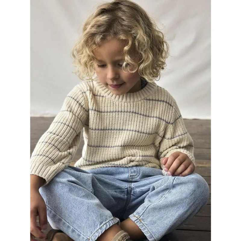 Lil'atelier Turtledove Nmmemlen Ls Strik Stripes Lil 3
