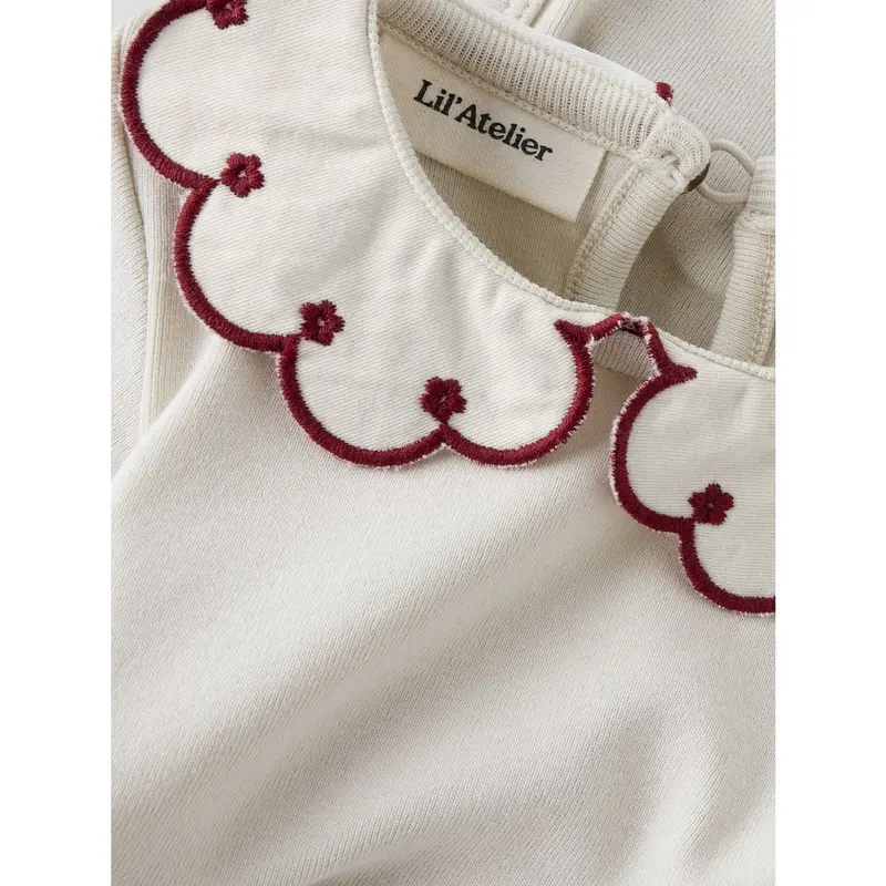 Lil'atelier Turtledove Red Dahlia Nbffundo Lus Ls Slim Body Lil 2
