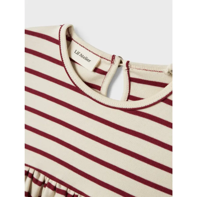 Lil'atelier Turtledove Red Dahlia Nmflimia Ls Loose Kjole Lil 4