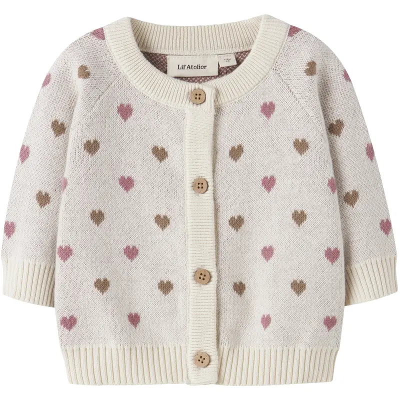 Lil'atelier Turtledove Sepia Tint Nbfsaran Ls Strik Card Heart Lil 1