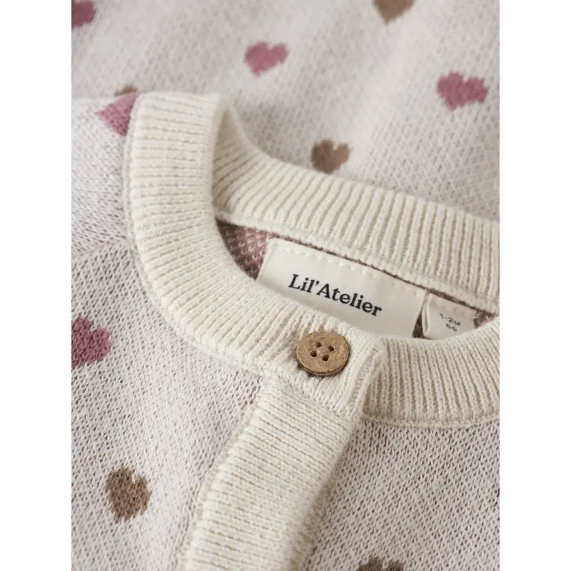 Lil'atelier Turtledove Sepia Tint Nbfsaran Ls Strik Card Heart Lil 2