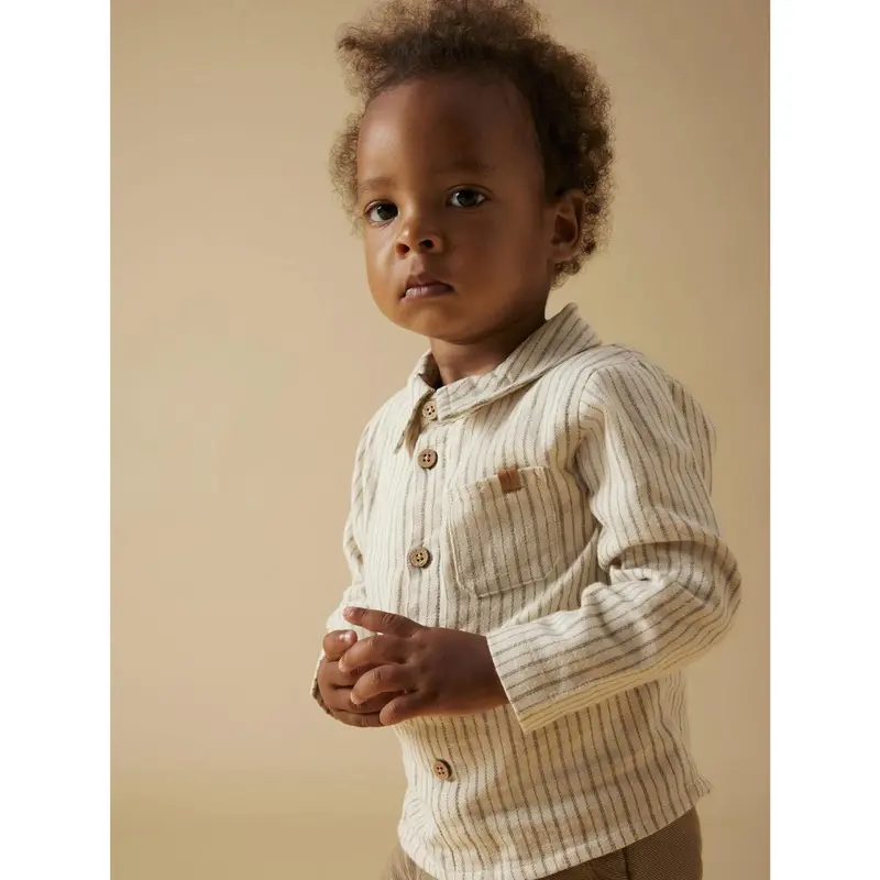 Lil'atelier Turtledove Sepia Tint Nbmfelixo Ls Body Skjorte Lil 2