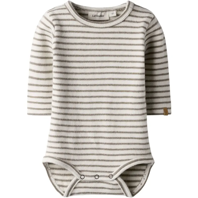 Lil'atelier Turtledove Sepia Tint Nbmthoro Keo Ls Slim Body Lil 1