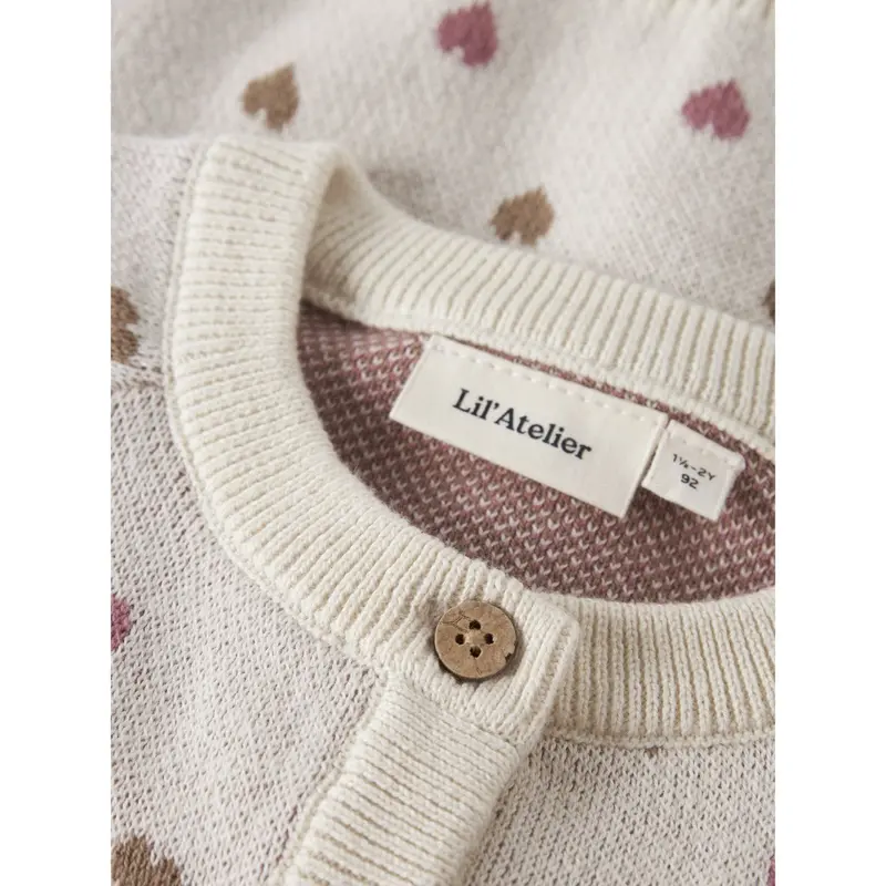 Lil'atelier Turtledove Sepia Tint Nmfsaran Ls Strik Card Heart Lil 3