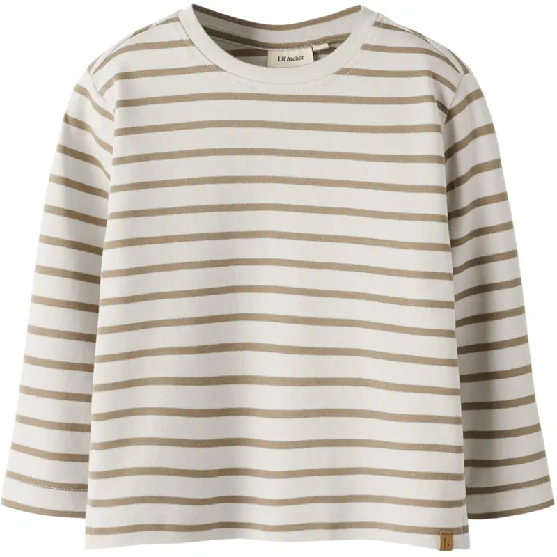 Lil'atelier Turtledove Sepia Tint Nmmlimia Ls Loose Top Lil Noos 1