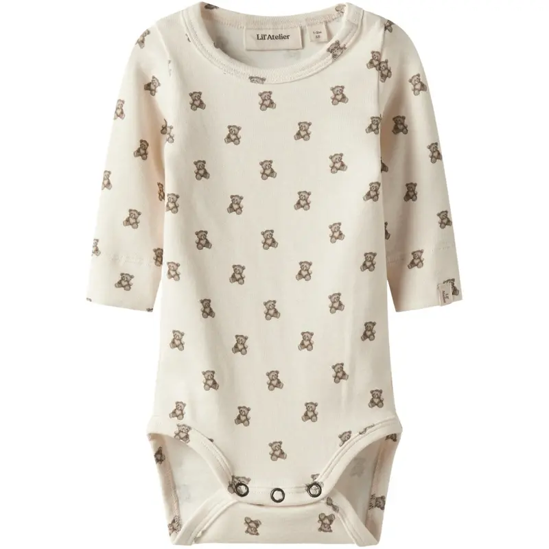 Lil'atelier Turtledove Teddybear Nbngayo Elo Ls Slim Body Lil Noos 1