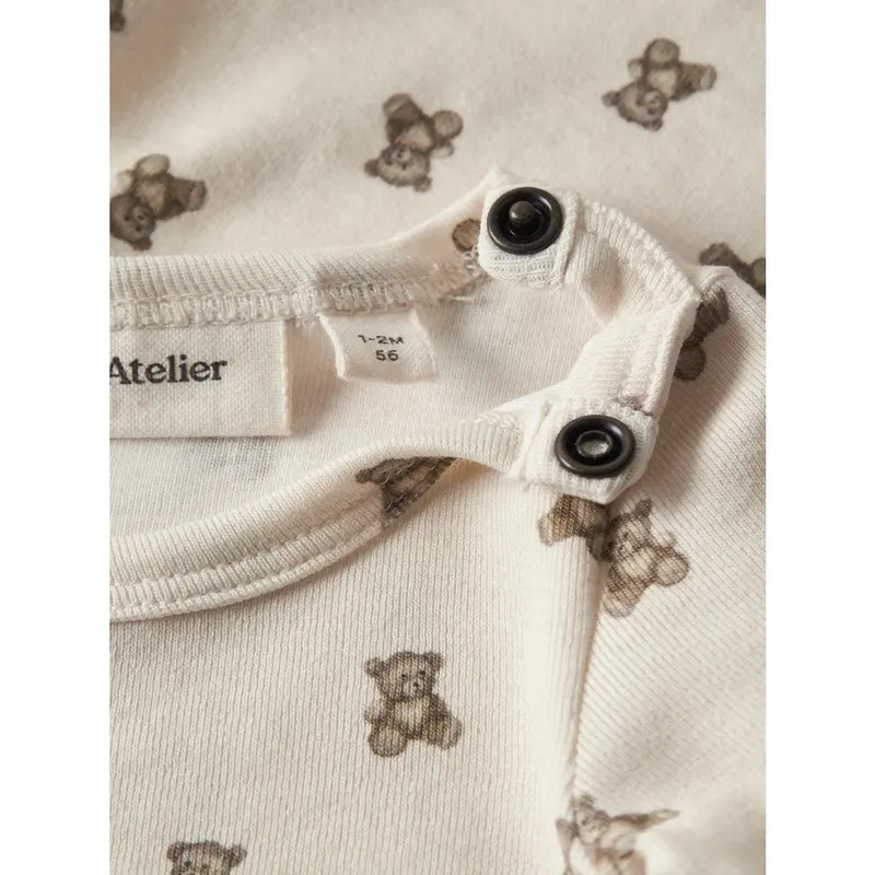 Lil'atelier Turtledove Teddybear Nbngayo Elo Ls Slim Body Lil Noos 3