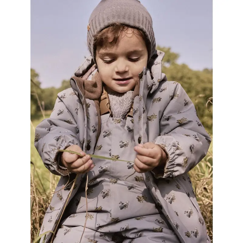 Lil'atelier Ultimate Grey Airplanes Nmmlasnow10 Jkt Fo Aop1 Lil 3