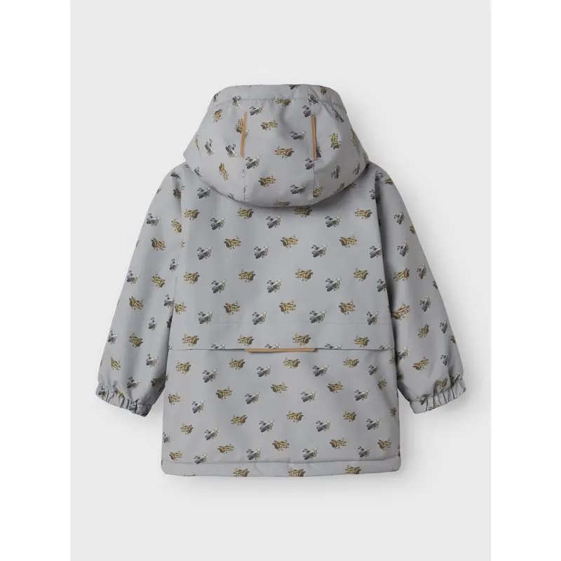 Lil'atelier Ultimate Grey Airplanes Nmmlasnow10 Jkt Fo Aop1 Lil 7