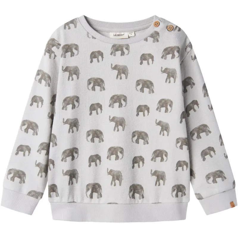 Lil'atelier Vapor Blue Elephant Nmmdias Ls Loose Sweat Lil 1