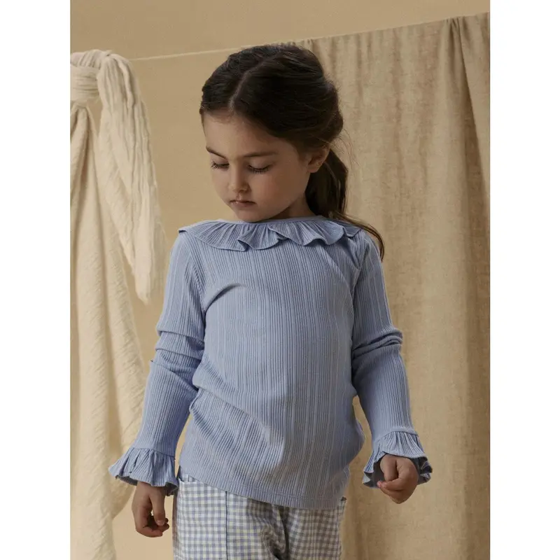 Lil'atelier Zen Blue Nmftansy Ls Slim Top Lil 2
