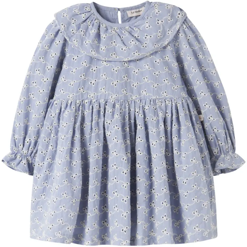 Lil'atelier Zen Blue Nmftessie Ls Loose Kjole Lil 1