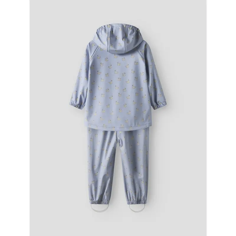 Lil'atelier Zen Blue Swan Nmfladry10 Rain Sæt Aop Fo Lil 5