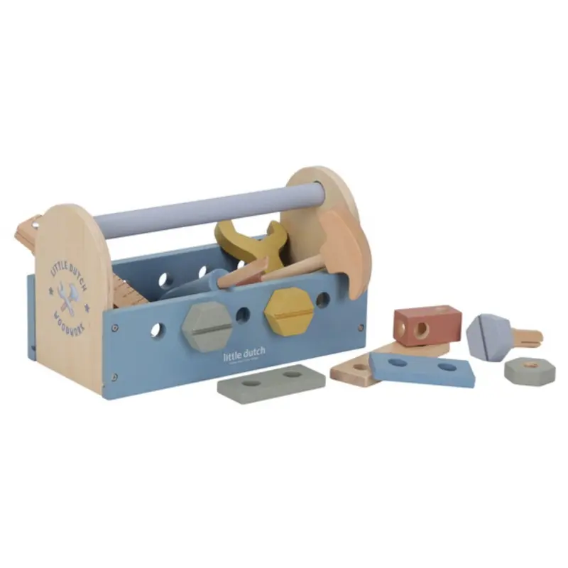 Little Dutch Blue Wooden Værktøjskasse 1