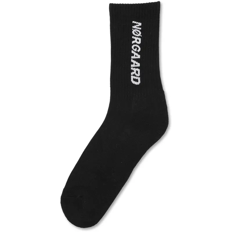 Mads Nørgaard Black Cotton Tennis Mn Classic Strømper 1