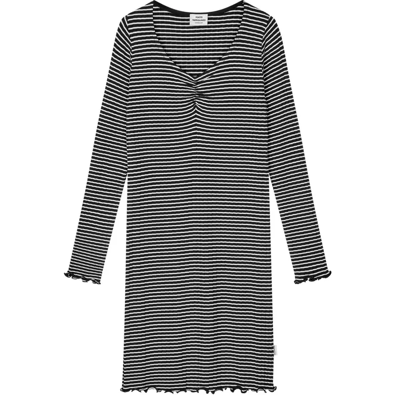 Mads Nørgaard Black/Vanilla Ice 5X5 Stripe Tikina Kjole 1