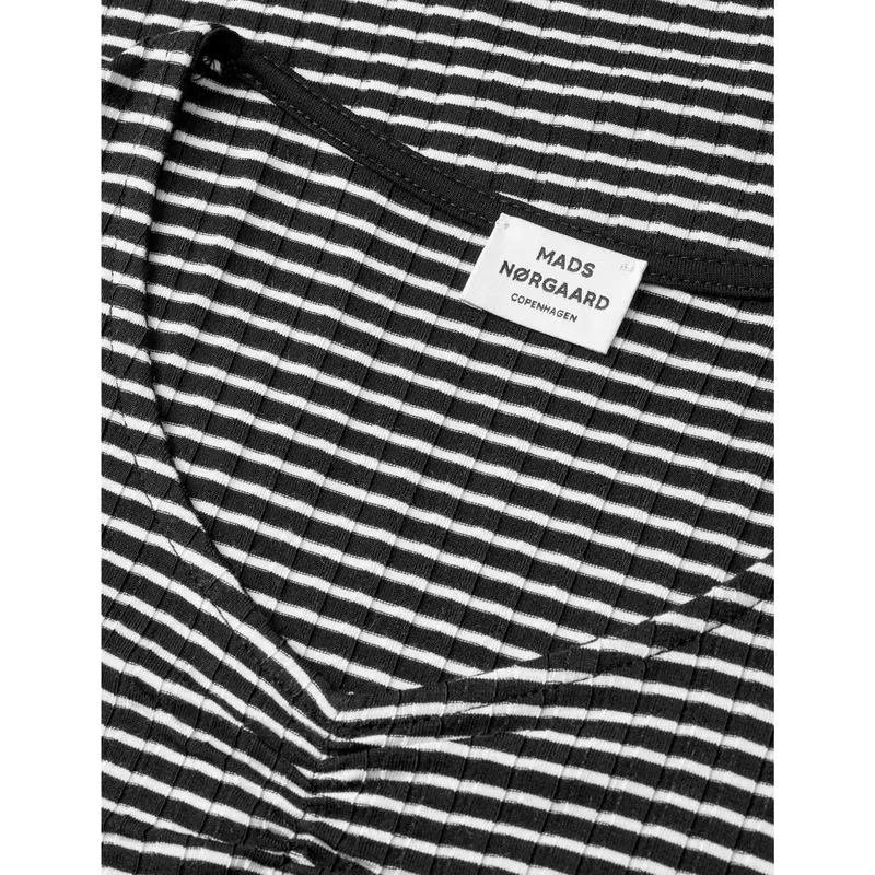 Mads Nørgaard Black/Vanilla Ice 5X5 Stripe Tikina Kjole 2