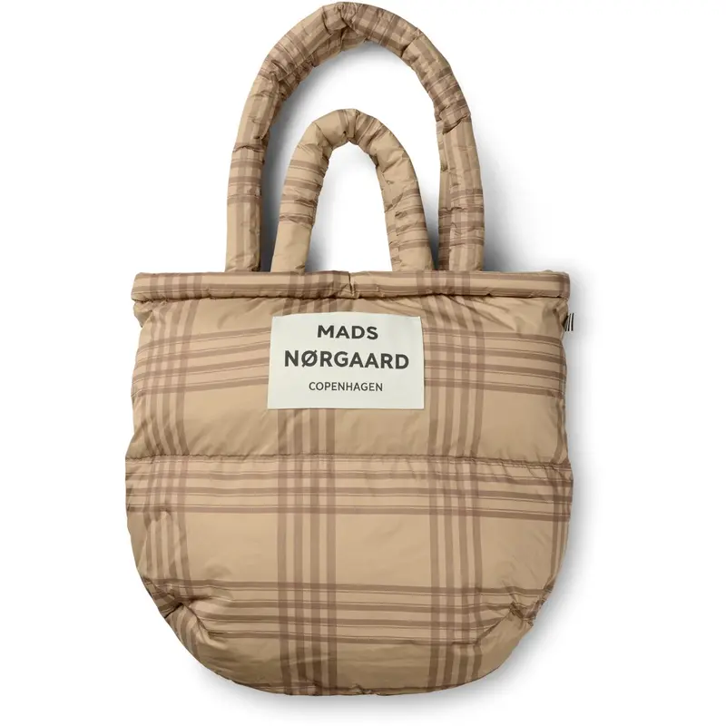 Mads Nørgaard Cornstalk/Cocoa Brown Light Ripstop Pude Aop Taske 1
