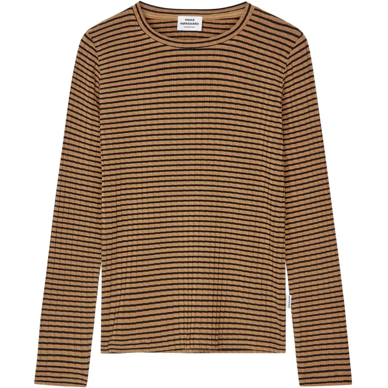 Mads Nørgaard Ermine/Black 5X5 Stripe Talika Bluse 1