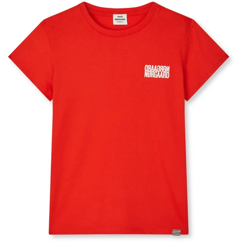 Mads Nørgaard Fiery Red Single Bomuld Tuvina Mini Spejl Tee 1