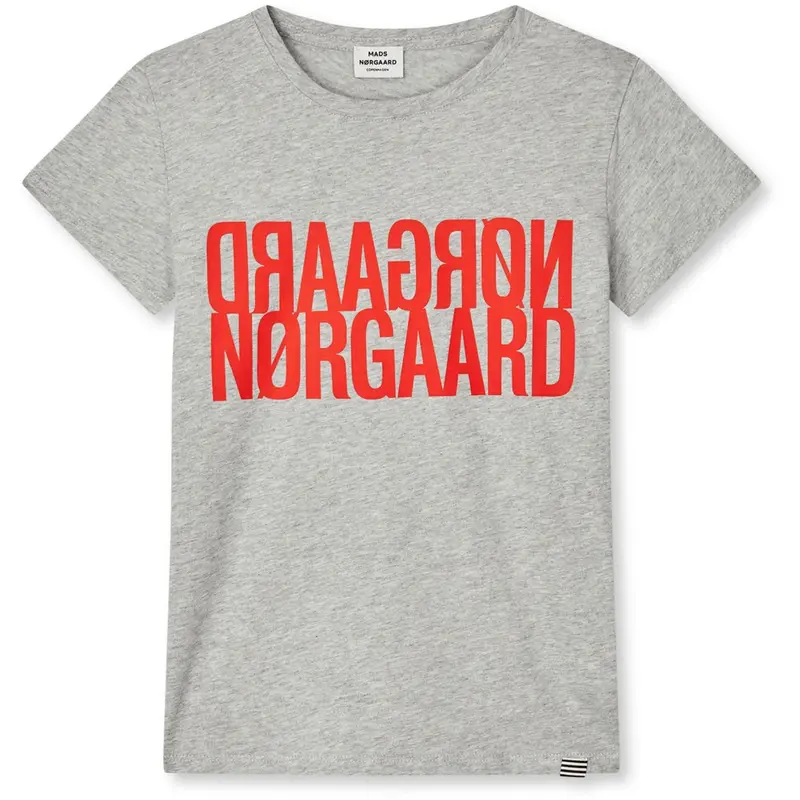 Mads Nørgaard Grey Melange Single Bomuld Tuvina Tee 1
