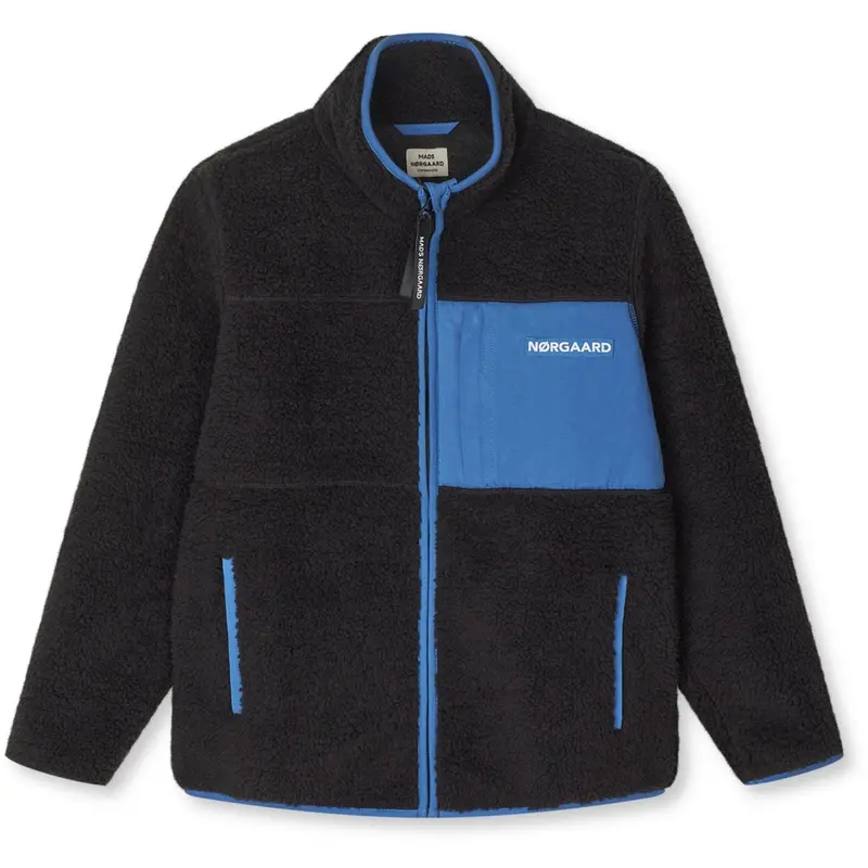 Mads Nørgaard Jet Black Bamse Fleece Jeffo Jakke 1