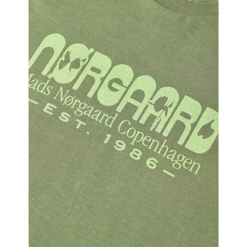 Mads Nørgaard Oil Green Printed Tee Thorlino Tee 2