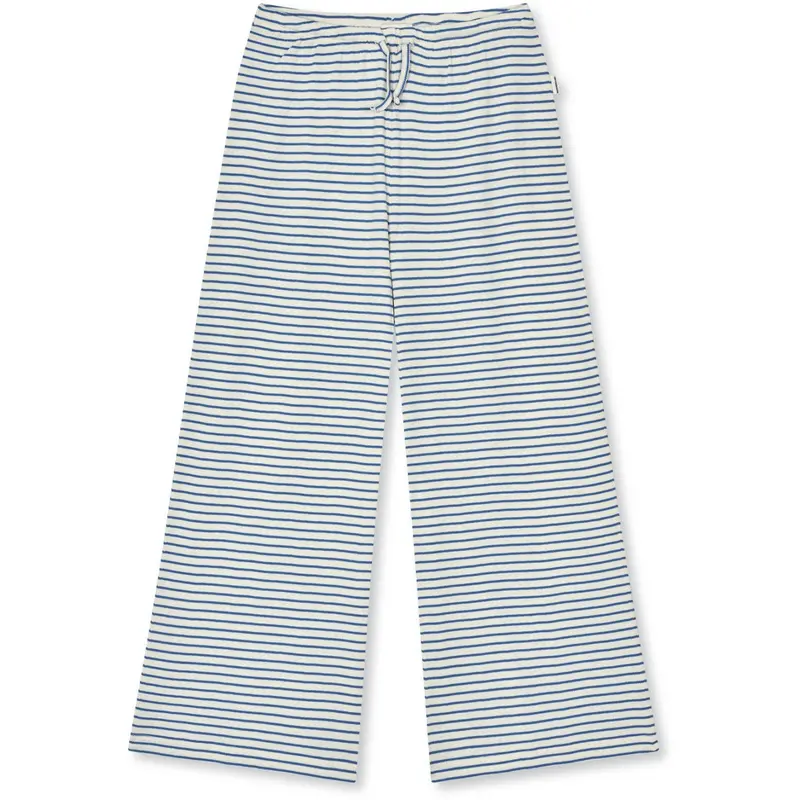 Mads Nørgaard Vanilla Ice/Bright Cobalt 2X2 Bomuld Stripe Verona Bukser 1