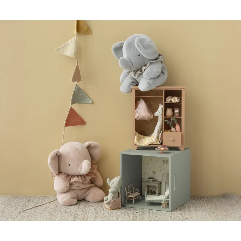 Maileg Elefant, Plys, Stor - Lyserød 2