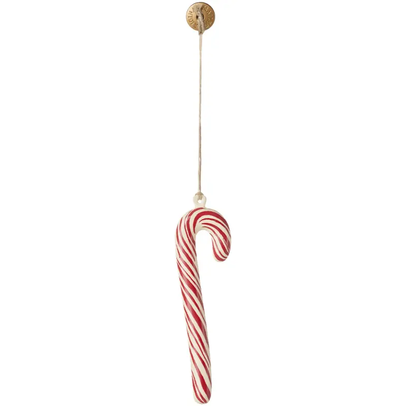 Maileg Metal Ornament, Sukkerstok - Stribet 1