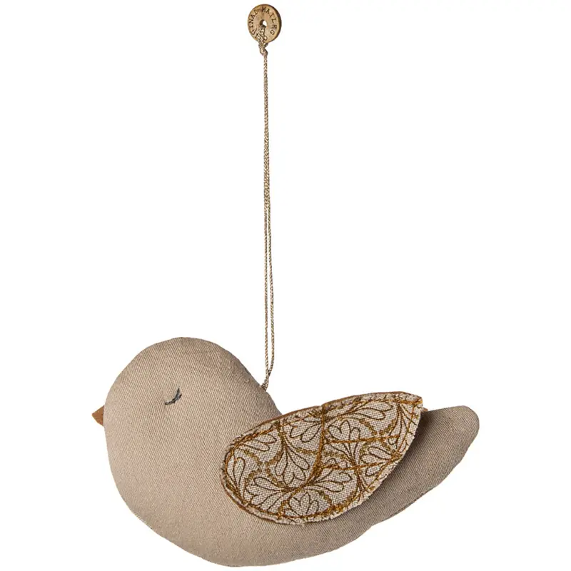 Maileg Stof Ornament, Fugl - Vinter Hjerte - Sand 1