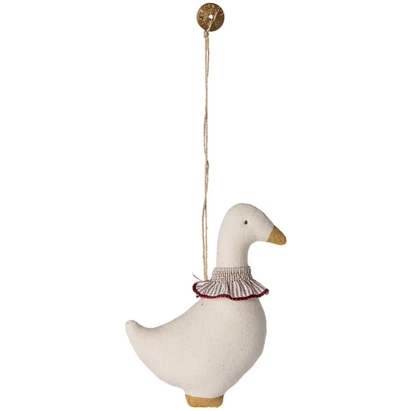 Maileg Stof Ornament, Gås - Rødt Tørklæde 1