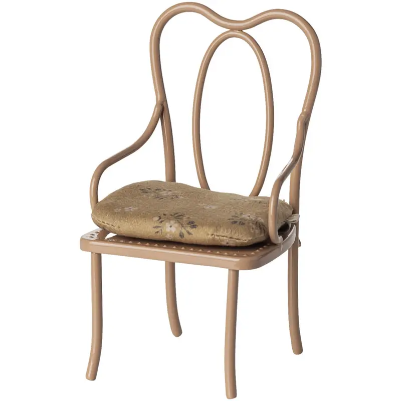 Maileg Vintagestol, Mini, Mørk Pudder 1