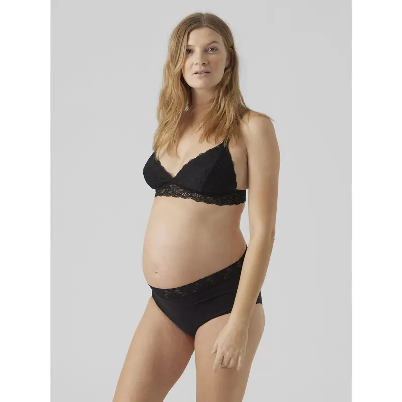 Mama;Licious Black Mlheal Hw Lace Trusser 2-P Noos 3